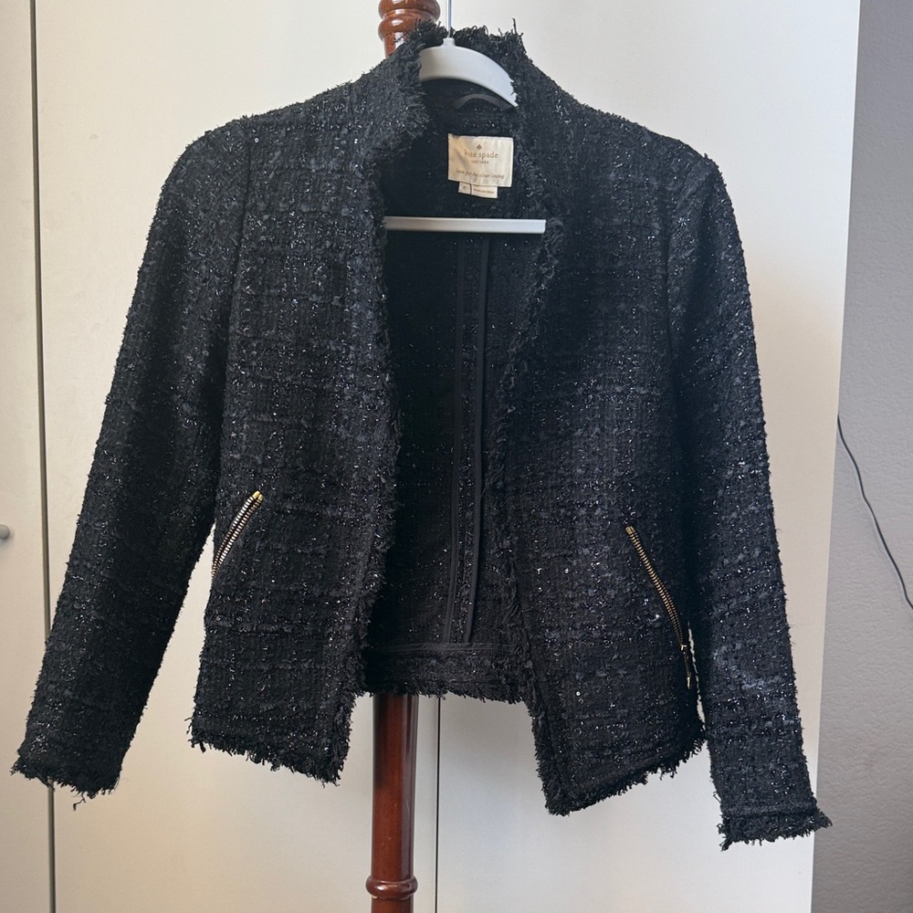 Kate Spade black tweed jacket